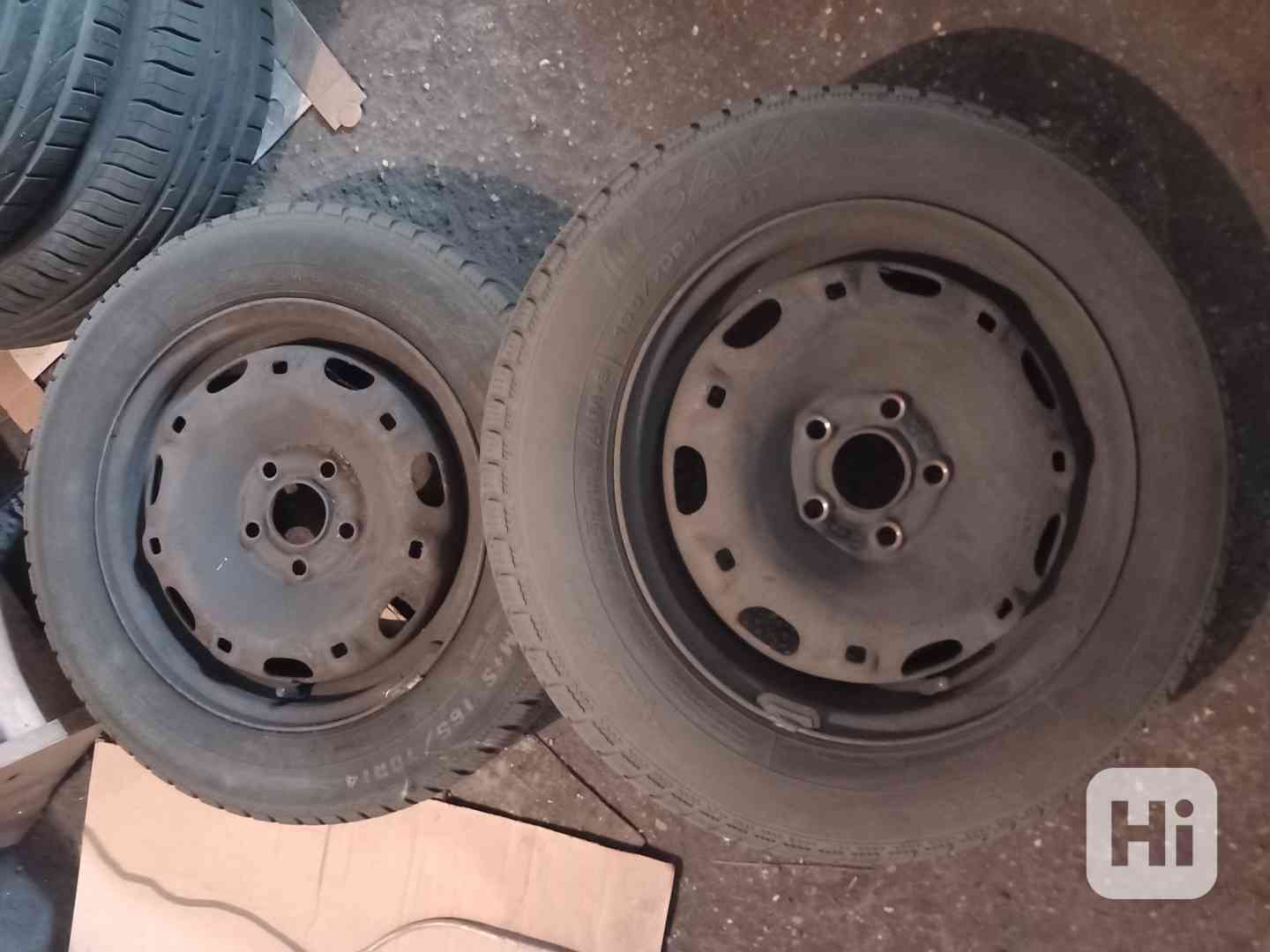 2ks ocelové disky 5x100 5Jx14 H2 ET35  - foto 1