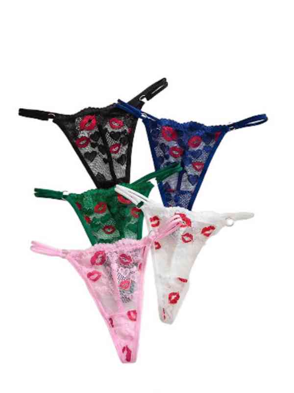 Čistá Touha – 5ks Sexy Tanga Set - foto 4