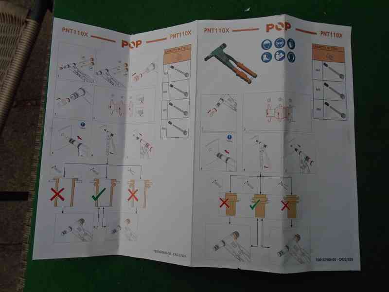 POP PNT110X ruční nýtovací kleště na matice šrouby nové - foto 17