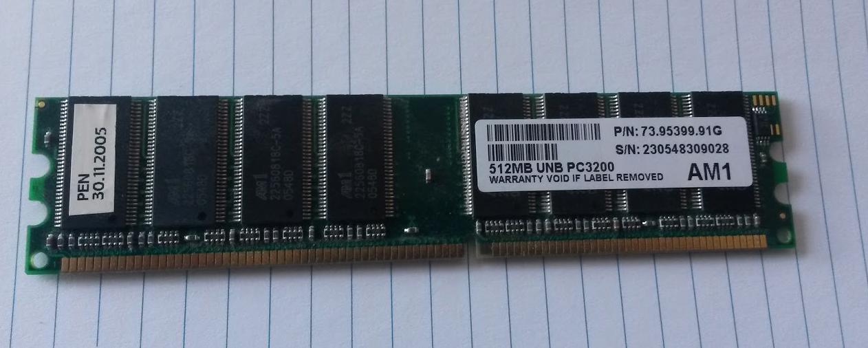 Operační paměť 512 MB SDRAM DDR ram ramka 400 MHz více kusů - foto 1