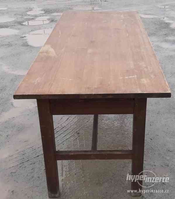 Stůl jídelní celodřevěný 80x210 cm, výška 80 cm (14972.) - foto 2