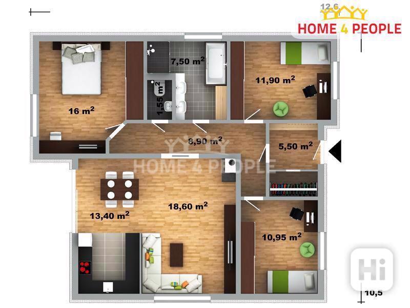 Výstavba domu s pozemkem Markéta 4+kk, 115m2 s pozemkem 1017 m2 (č.24) Bořenovice u Holešova - foto 9