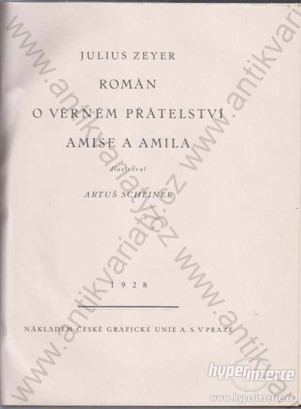 Román o věrném přátelství Amise a Amila  1928 - foto 1