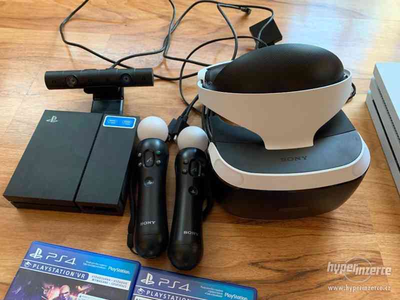 Prodám PS4 Pro + VR Kit + 2 ovladače + Hry bazar Hyperinzerce.cz