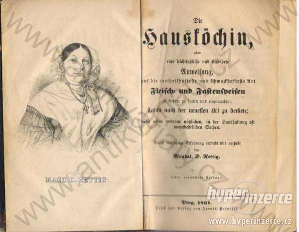 Die Hausköchin Kuchařka Rettigová 1861 8. vydání - foto 1