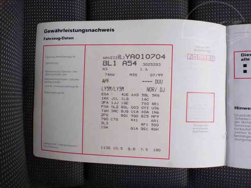 Audi A3 1,6 i TAŽ. ZAŘ-NOVÁ STK V CENĚ VOZU - foto 16
