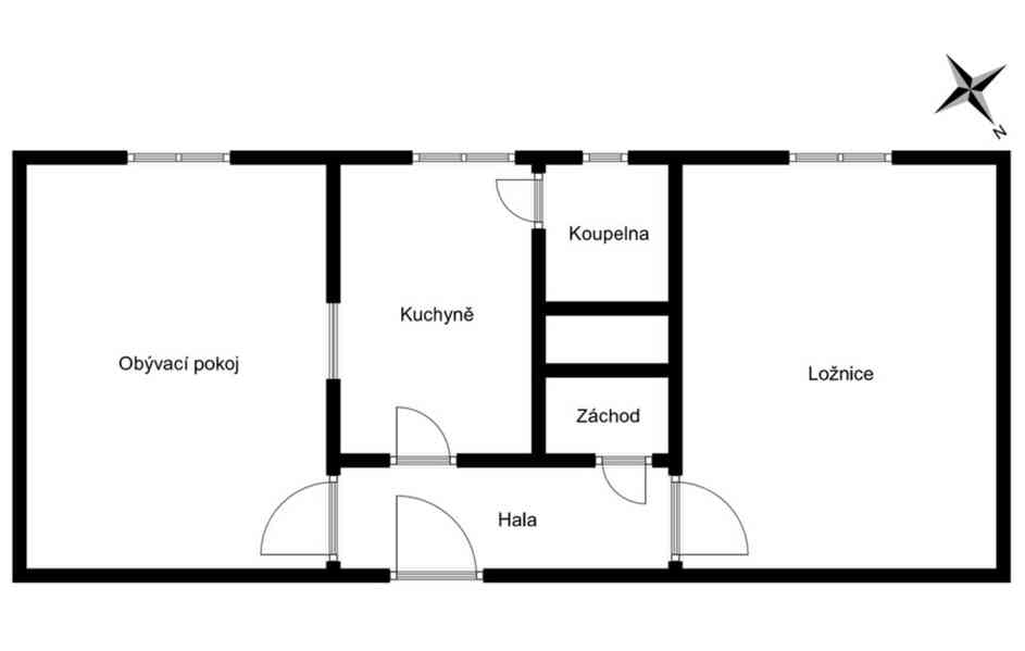 Pronájem: byt 2+1, 47 m2 - foto 2
