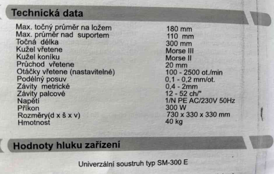 Stolní soustruh SM-300E - foto 8