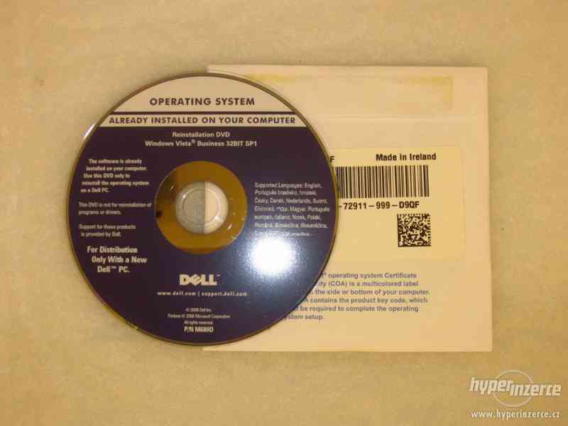 Reinstalační DVD Windows Vista Business 32BIT SP1. - foto 1