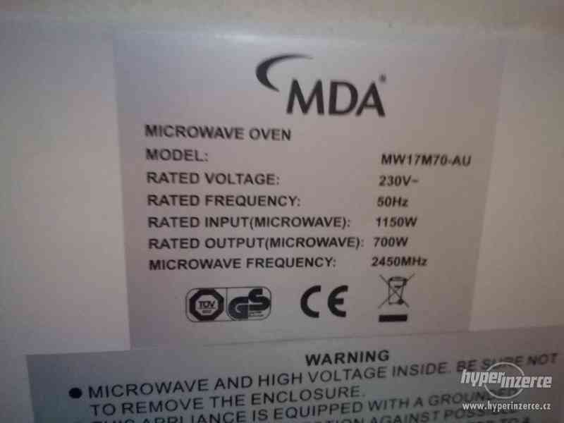 Prodám mikrovlnnou troubu MDA 700 W - foto 4