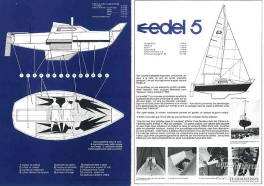 Kajutová plachetnice Edel 5 - foto 4