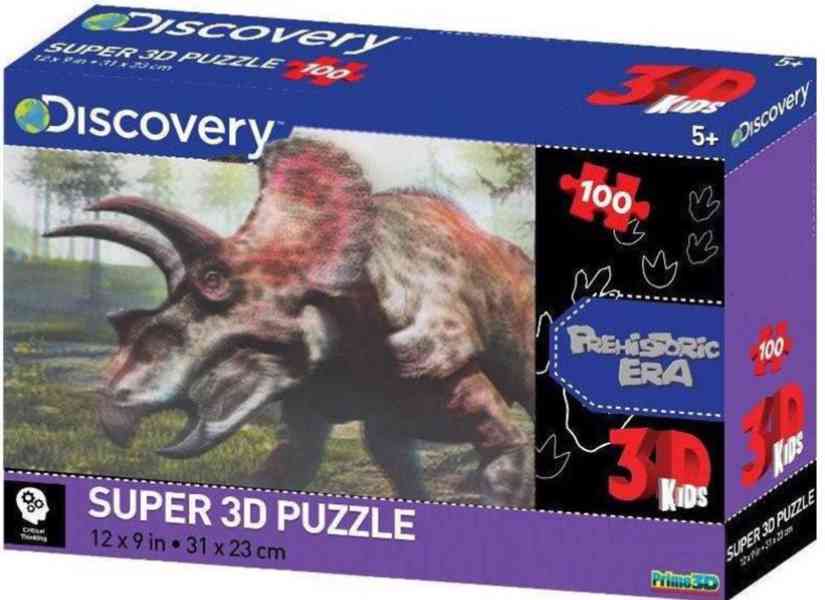 SUPER 3D PUZZLE KIDS – TRICERATOPS 100 dílků