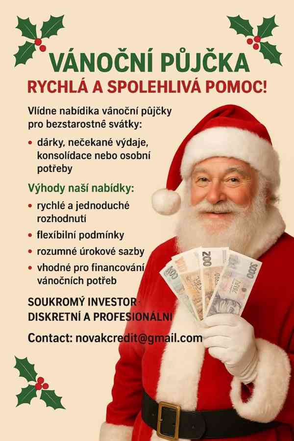 Nabídka Vánoční Půjčky – Rychlá a Spolehlivá Pomoc! 