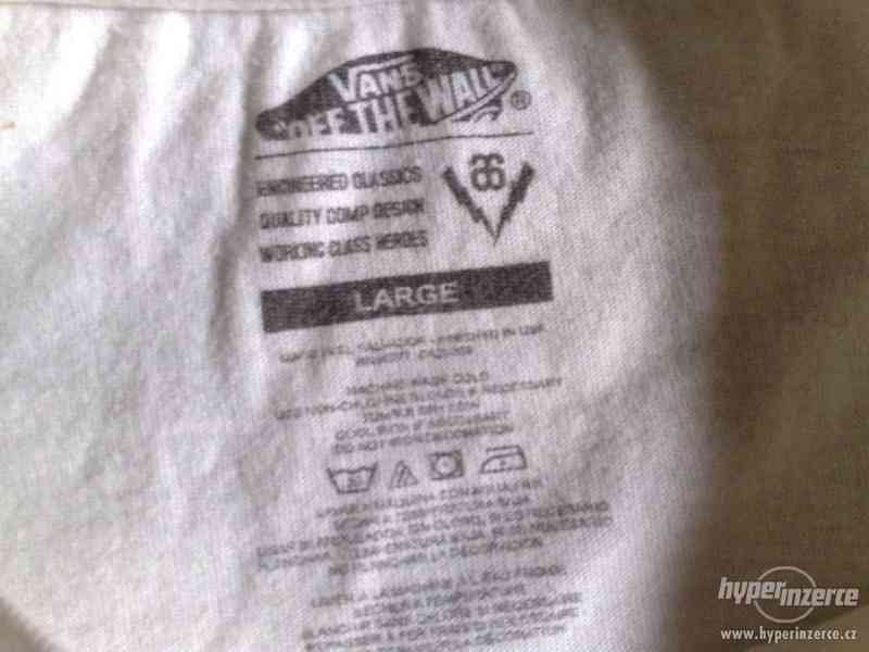 Tričko VANS Trippy Check white-L zánovní Made in El Salvador - foto 3