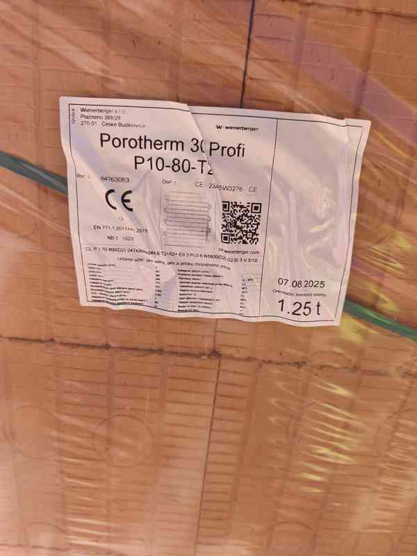 Cihla Porotherm 30 broušená P10 varianta PROFI DF