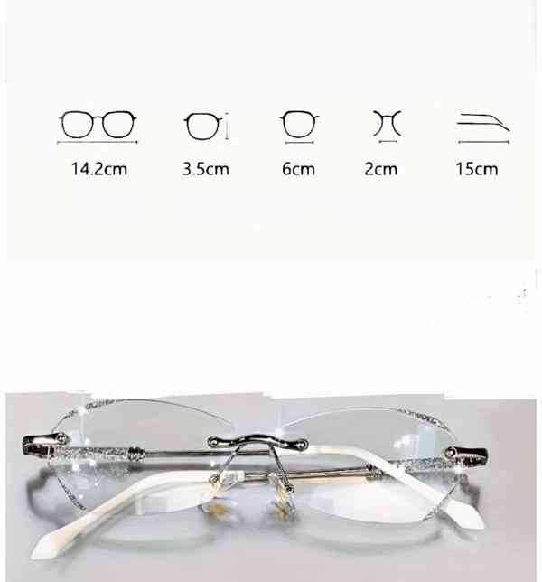 NOVÉ !! Elegantní bezobroučkové dioptrické (2.5) brýle - foto 3