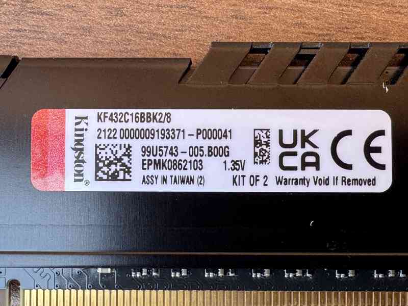 Operační paměť — Kingston FURY Beast 16GB (2×8GB) DDR4 3200M - foto 3