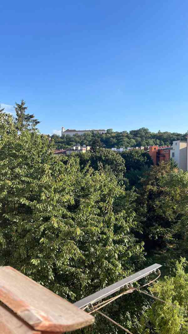 Pronájem bytu 2+kk Brno, Jaselská balkon, sklep, výhled - foto 4