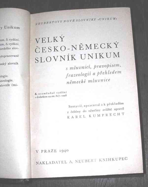 Velký česko-německý slovník UNIKUM  - foto 2