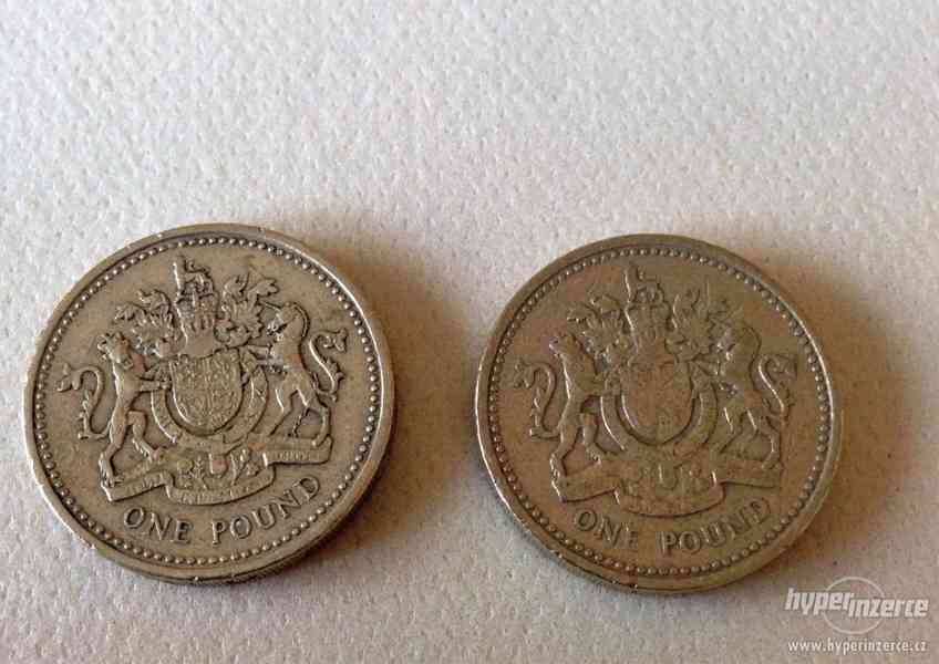 Mince UK 1 Pound 2 kusy - foto 1