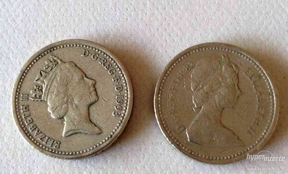 Mince UK 1 Pound 2 kusy - foto 2
