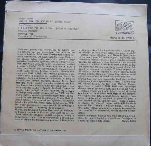 Framus Five – Hold On I'm Comin' / I Believe To My Soul (SP) - foto 2