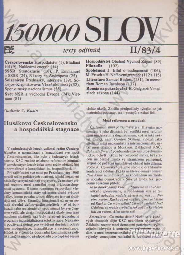 150 000 slov texty odjinud - II/83/4 Index 1983 - foto 1