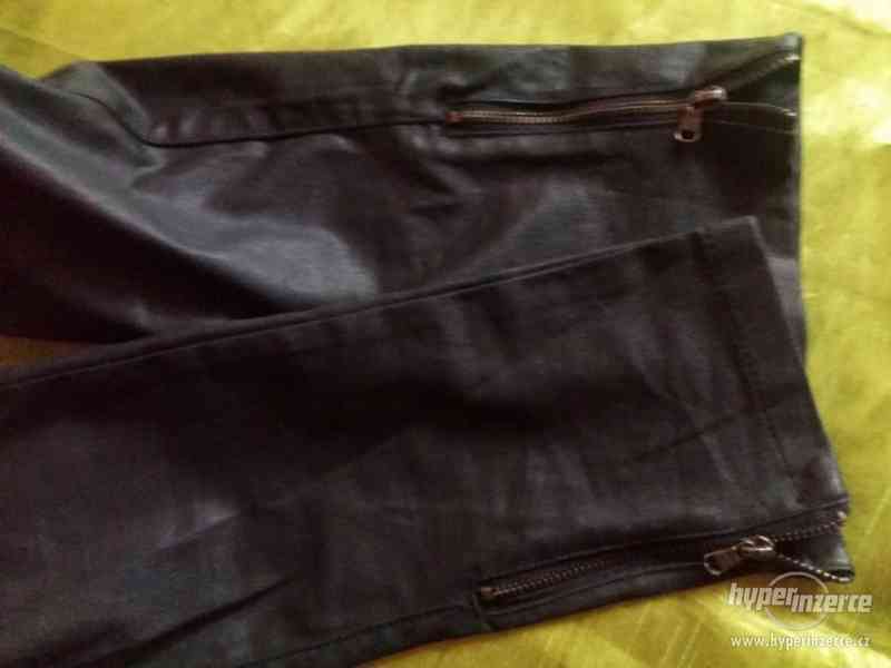 SLIM kalhoty s modním kovovým leskem, tmavě šedivé, - foto 4