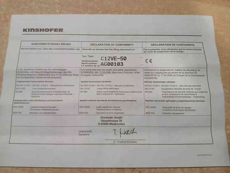 Drapák Kinshofer C12VE-50 - foto 6