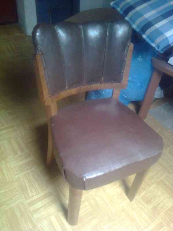 Židle čalouněné kožené - foto 3