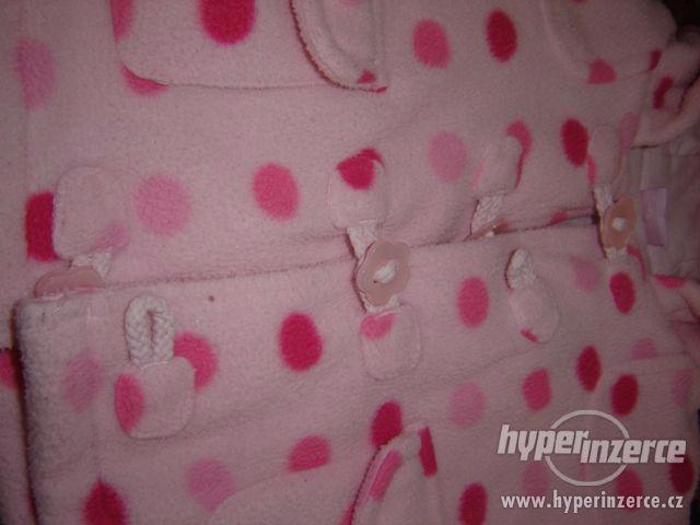 Růžová fleecová bundička - foto 2