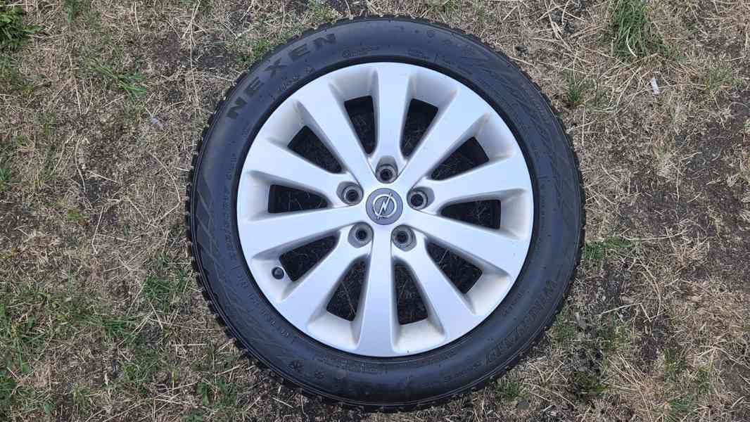 Opel alu disk 7Jx17 5x115 ET44 pneumatika 225/50R17  - foto 1