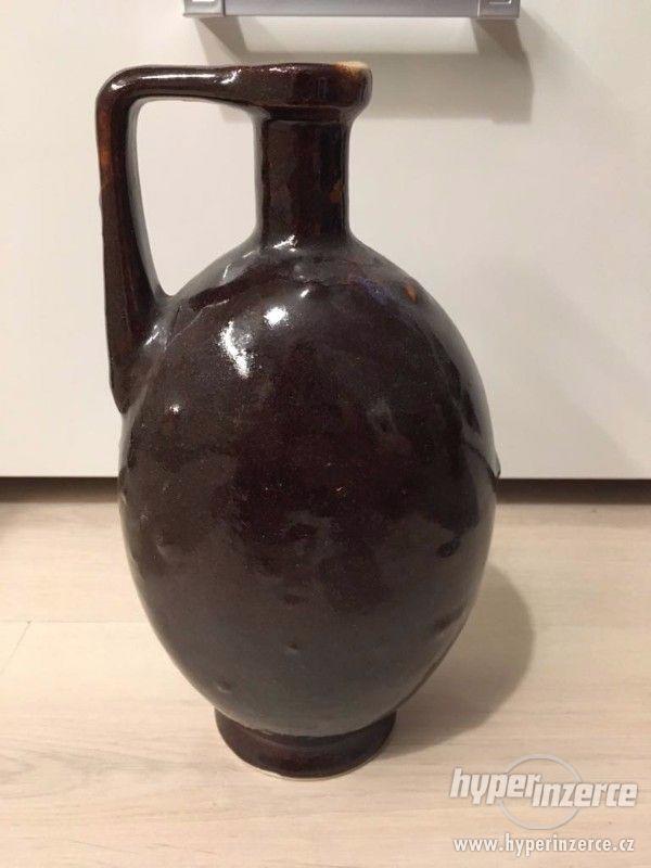 Váza keramická zdobená krásný stav - foto 7