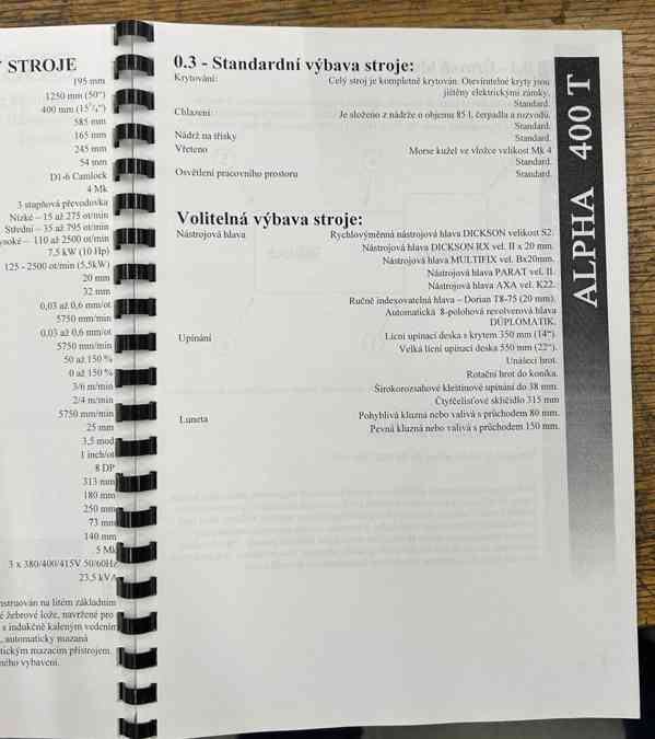 Použitý CNC soustruh ALPHA 400 T, r. v. 2005 - foto 15