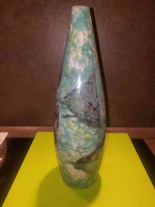 Glazovaná keramická váza Brusel