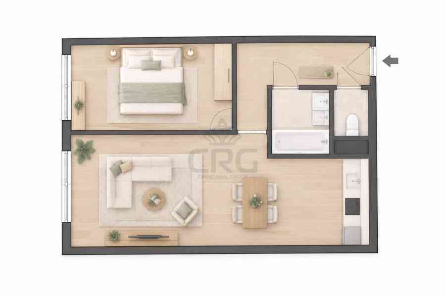 EXKLUZIVNÍ DRUŽSTEVNÍ BYT 2+KK V LIBČICÍCH NAD VLTAVOU - foto 2