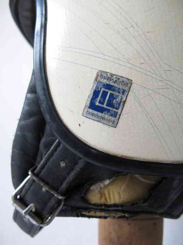 Stará Moto Helma-Kokoska, Originál 1960s, ČS, Kůže - foto 4