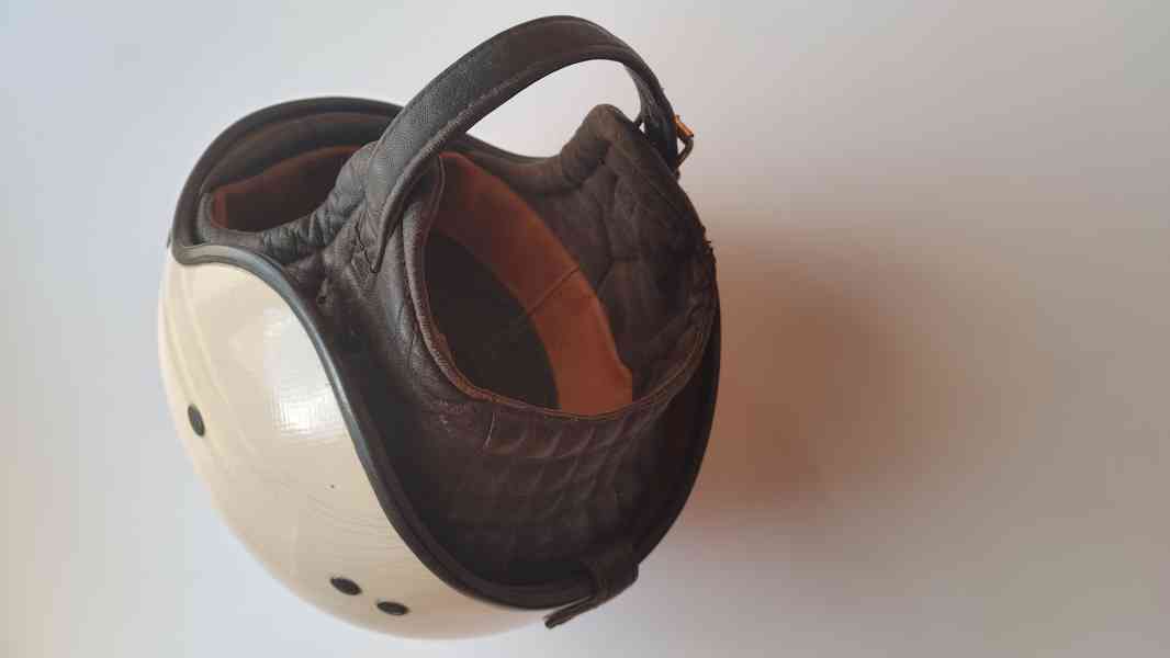 Stará Moto Helma-Kokoska, Originál 1960s, ČS, Kůže - foto 13