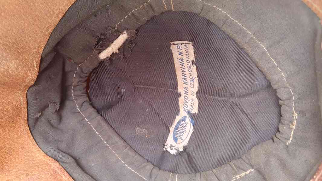 Stará Moto Helma-Kokoska, Originál 1960s, ČS, Kůže - foto 8