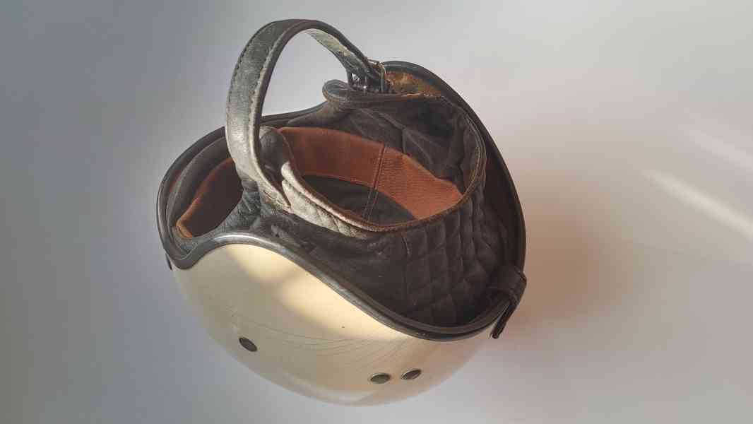 Stará Moto Helma-Kokoska, Originál 1960s, ČS, Kůže - foto 11