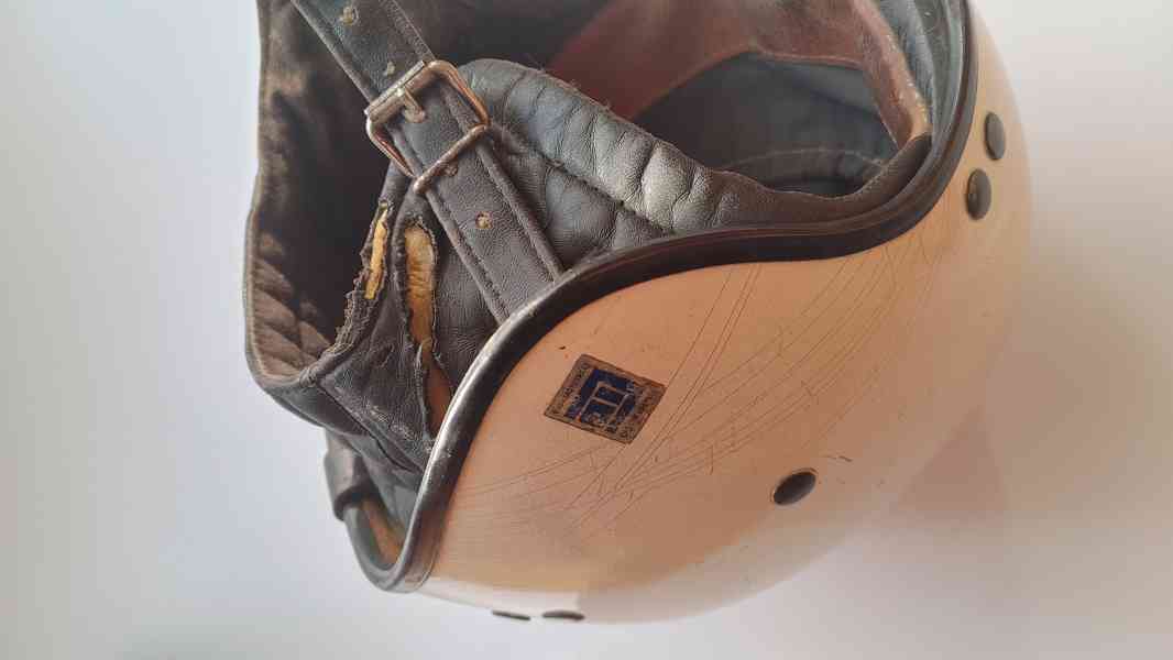 Stará Moto Helma-Kokoska, Originál 1960s, ČS, Kůže - foto 9