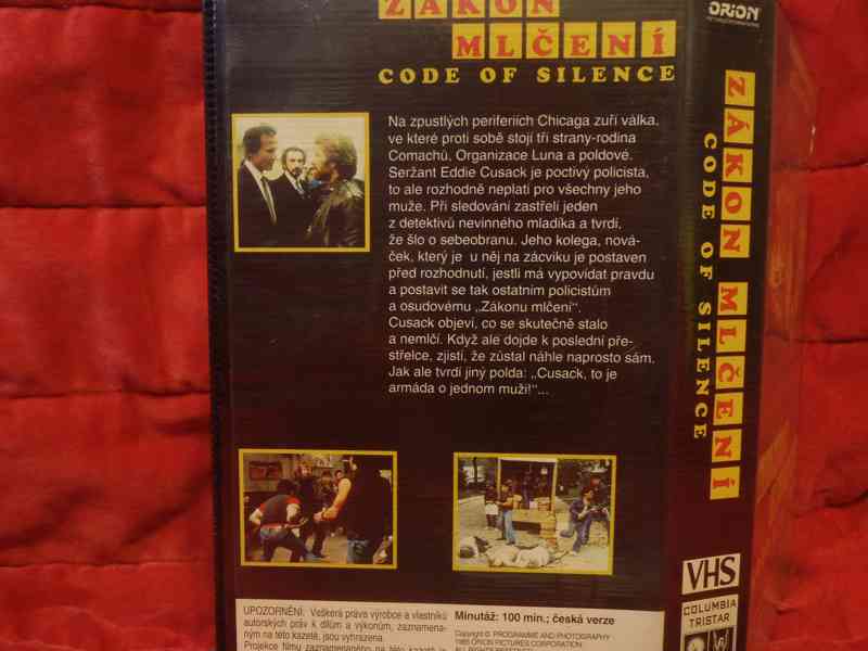 VHS Zákon mlčení 1985 Chuck Norris TOP stav - foto 3