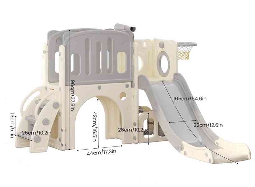 Dětská víceúčelová prolézačka se skluzavkou - foto 3