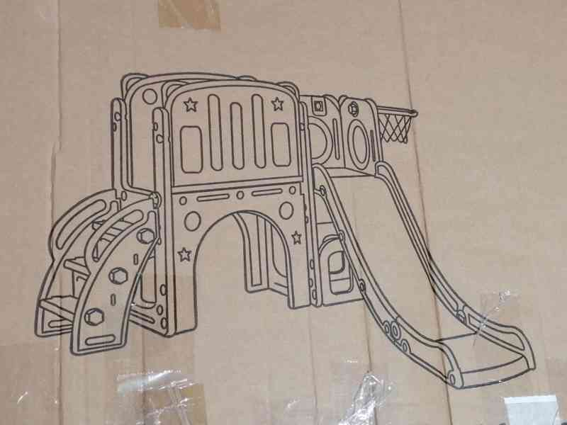 Dětská víceúčelová prolézačka se skluzavkou - foto 4