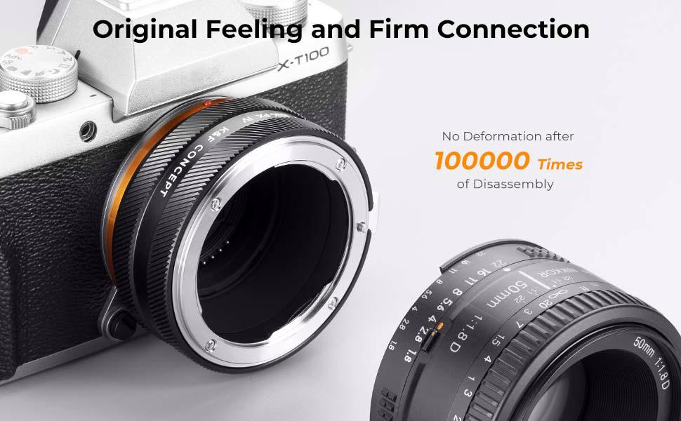 K&F Concept Nikon F Lens Mount to Fuji X Camera Body Adapter - foto 2