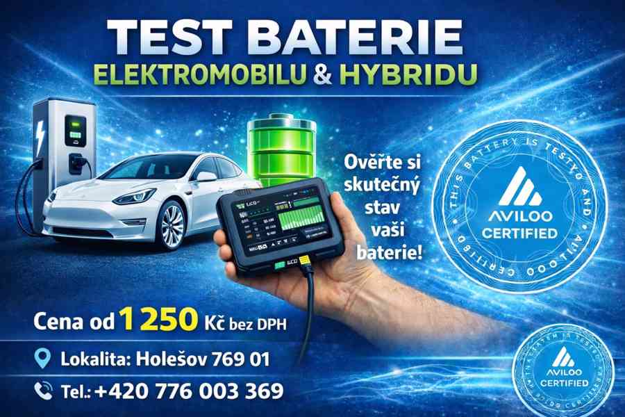 TEST BATERIE ELEKTROMOBILU A HYBRIDU – AVILOO, ZLINSKY KRAJ - foto 1