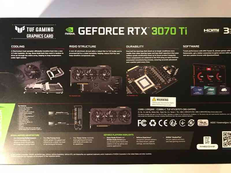 ASUS TUF Gaming GeForce RTX 3070 Ti OC 8GB Grafická karta  - foto 2