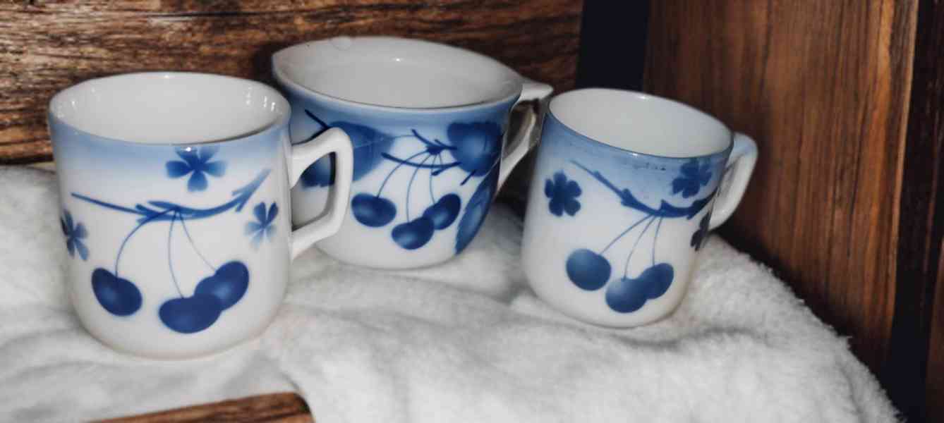 porcelán modré třešně Krautz Teplitz - foto 3