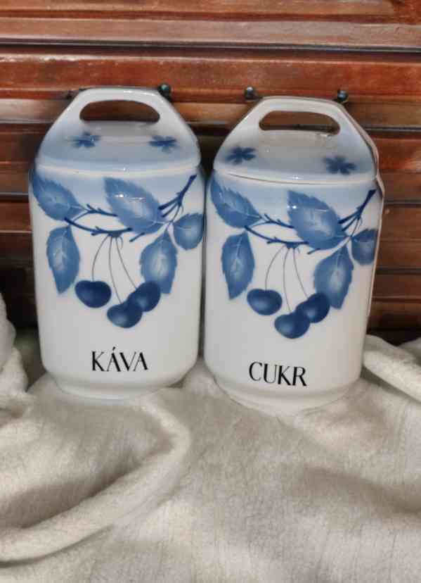 porcelán modré třešně Krautz Teplitz - foto 2