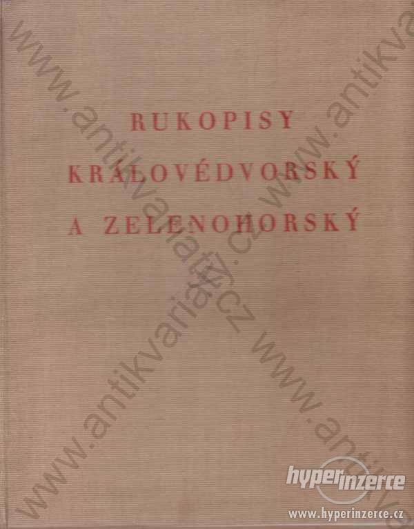 Rukopisy královehradecký a zelenohorský 1930 - foto 1